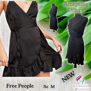Free People NEW - Sz M - all my love wrap dress lightweight flowy romantic